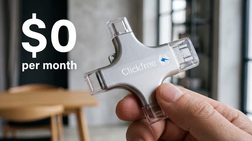 No monthly fees with Clickfree